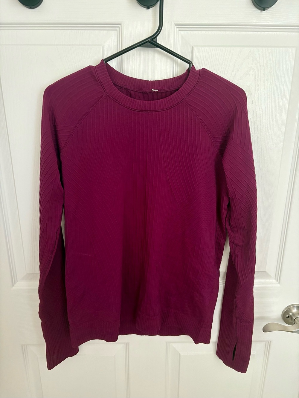 Lululemon long sleeve Women's Crewneck Ribbed Sweater - Deep Berry